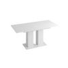 ESSTISCH Rechteckig Weiß Hochglanz ausziehbar - Weiß Hochglanz, Holzwerkstoff (80/130/75cm) - designimpex
