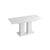 ESSTISCH Rechteckig Weiß Hochglanz ausziehbar - Weiß Hochglanz, Holzwerkstoff (80/130/75cm) - designimpex