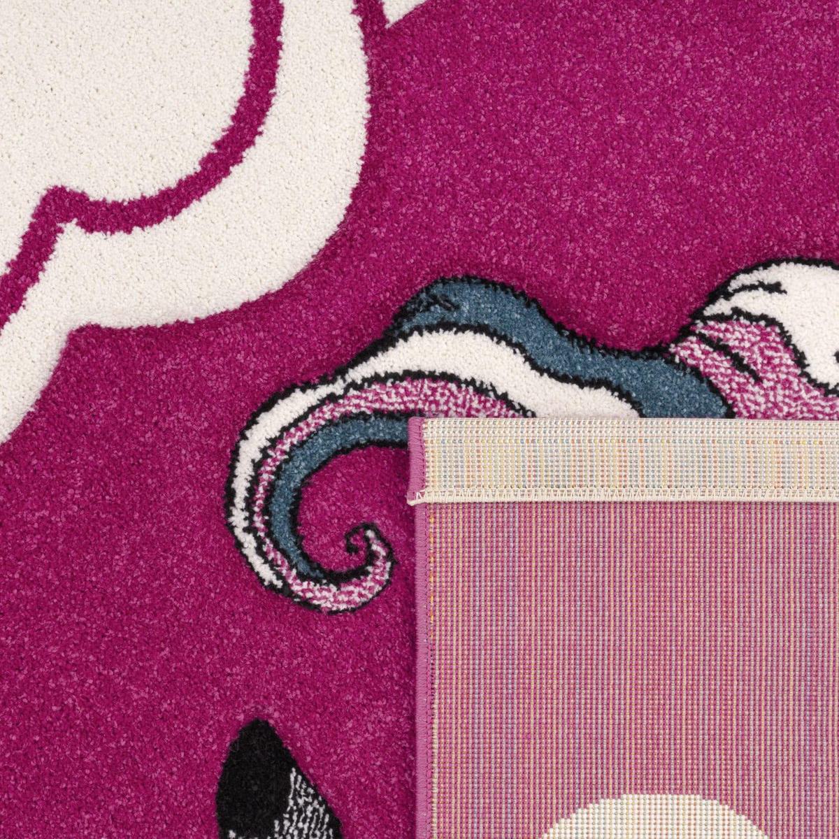 KINDERTEPPICH DIAMOND 640 FUCHSIA 80X150 - Pink, Kunststoff (80/150cm) - Paco Home