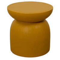 BEISTELLTISCH Rund Gelb 45 x 45 x 52 cm - Gelb, Metall (40/40/40.5cm) - Nordlys