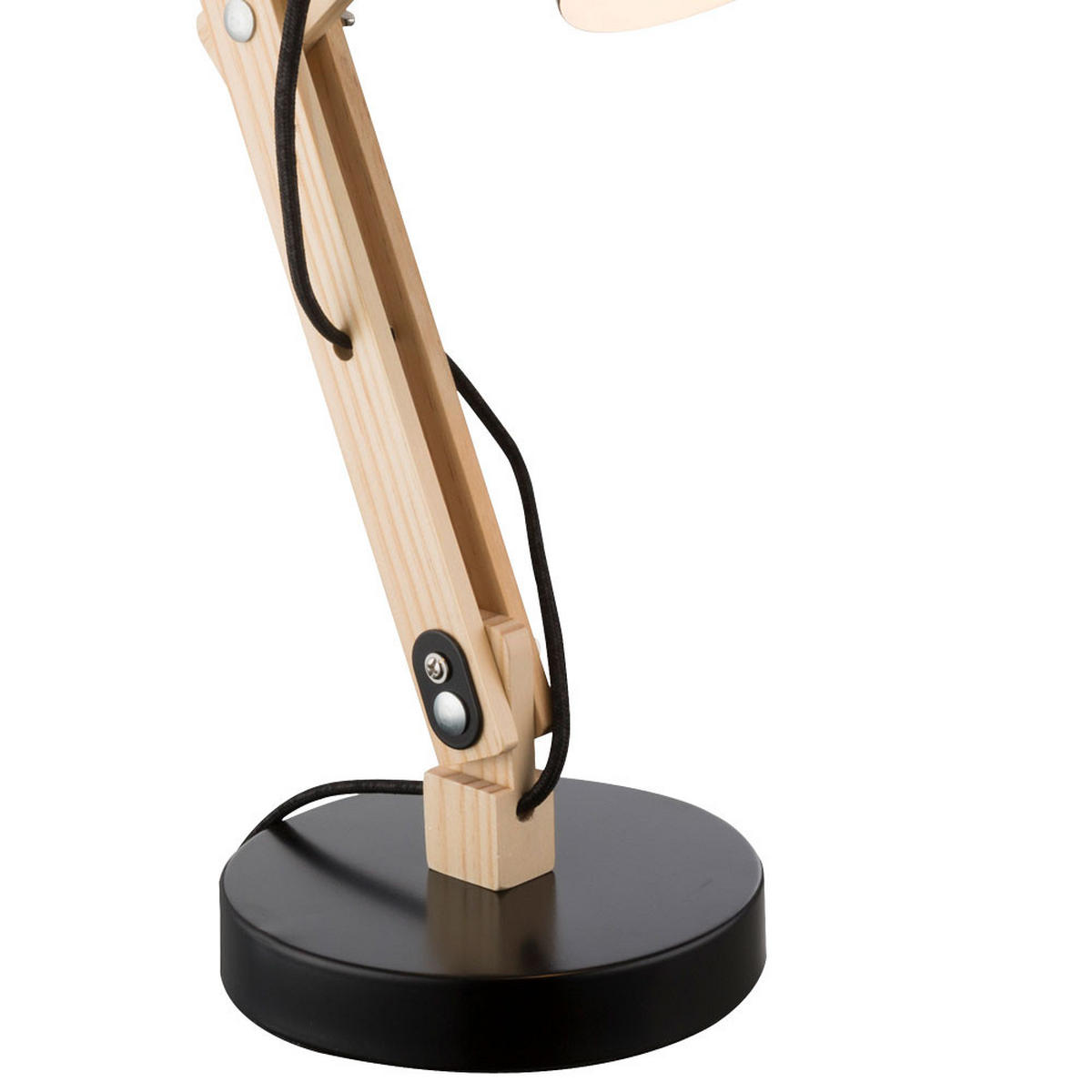 LED SCHREIBTISCHLEUCHTE Holz Schwarz - Schwarz, Holz (31/16/42.5cm) - Globo Lighting