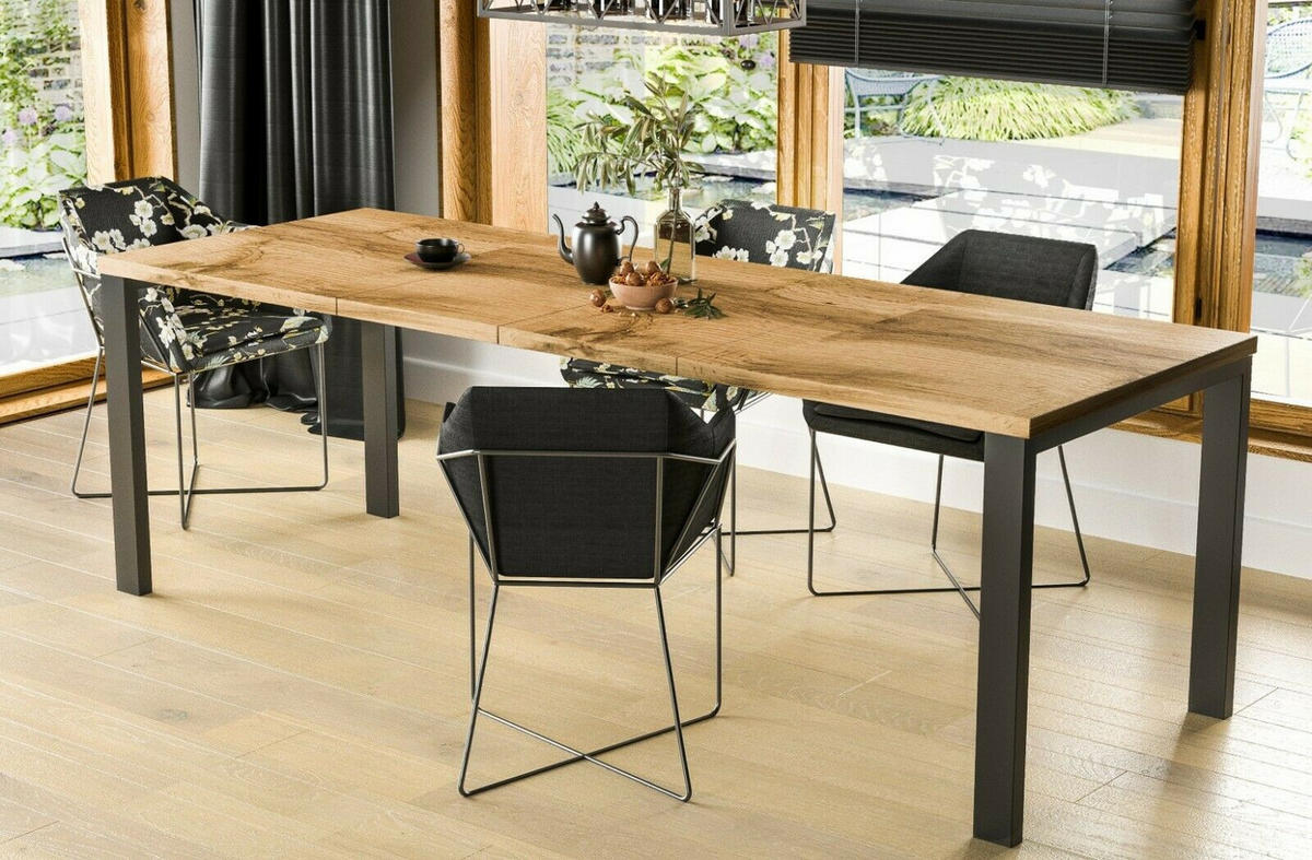 ESSTISCH Garant ausziehbar - Eiche Wotan, Holzwerkstoff (130/80/76cm) - Endo-Moebel
