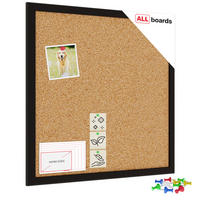 PINNWAND, Korktafel 40x40 cm, Holzrahmen - Schwarz lackiert - Schwarz, Holz (40/40/1.5cm) - ALLboards