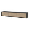 TV-LOWBOARD Moddern Anthrazit / Eiche 180 cm - Beige/Anthrazit, Holzwerkstoff (180/32/36cm) - Selsey