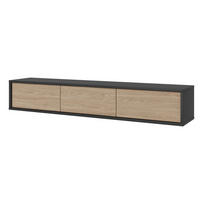TV-LOWBOARD Moddern Anthrazit / Eiche 180 cm - Beige/Anthrazit, Holzwerkstoff (180/32/36cm) - Selsey