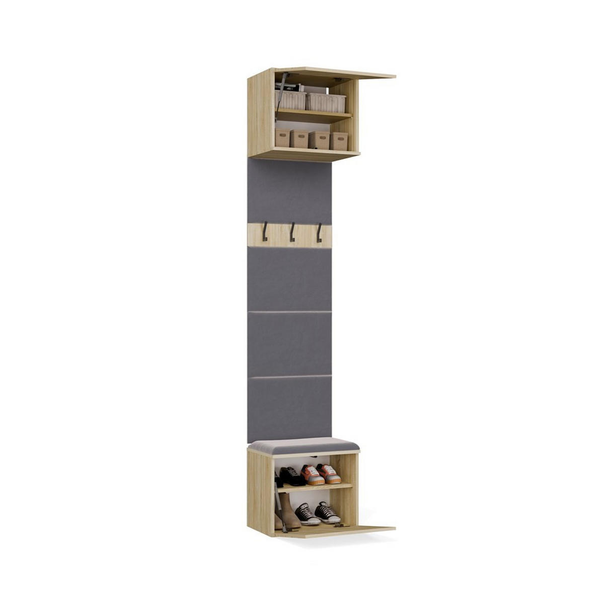 SET DE MOBILIER PENTRU HOL Sonoma stejar 50/238/35 - stejar Sonoma/gri, compozit lemnos (50/238/35cm) - RAUMHIRSCH FURNITURE
