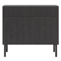 SIDEBOARD Nolie Holzoptik Esche Schwarz 100 cm - Schwarz, Holz/Holzwerkstoff (100/90.6/38cm) - Selsey