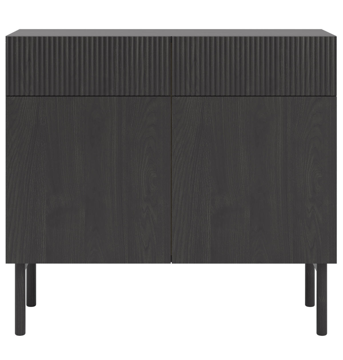 SIDEBOARD Nolie Holzoptik Esche Schwarz 100 cm - Schwarz, Holz/Holzwerkstoff (100/90.6/38cm) - Selsey