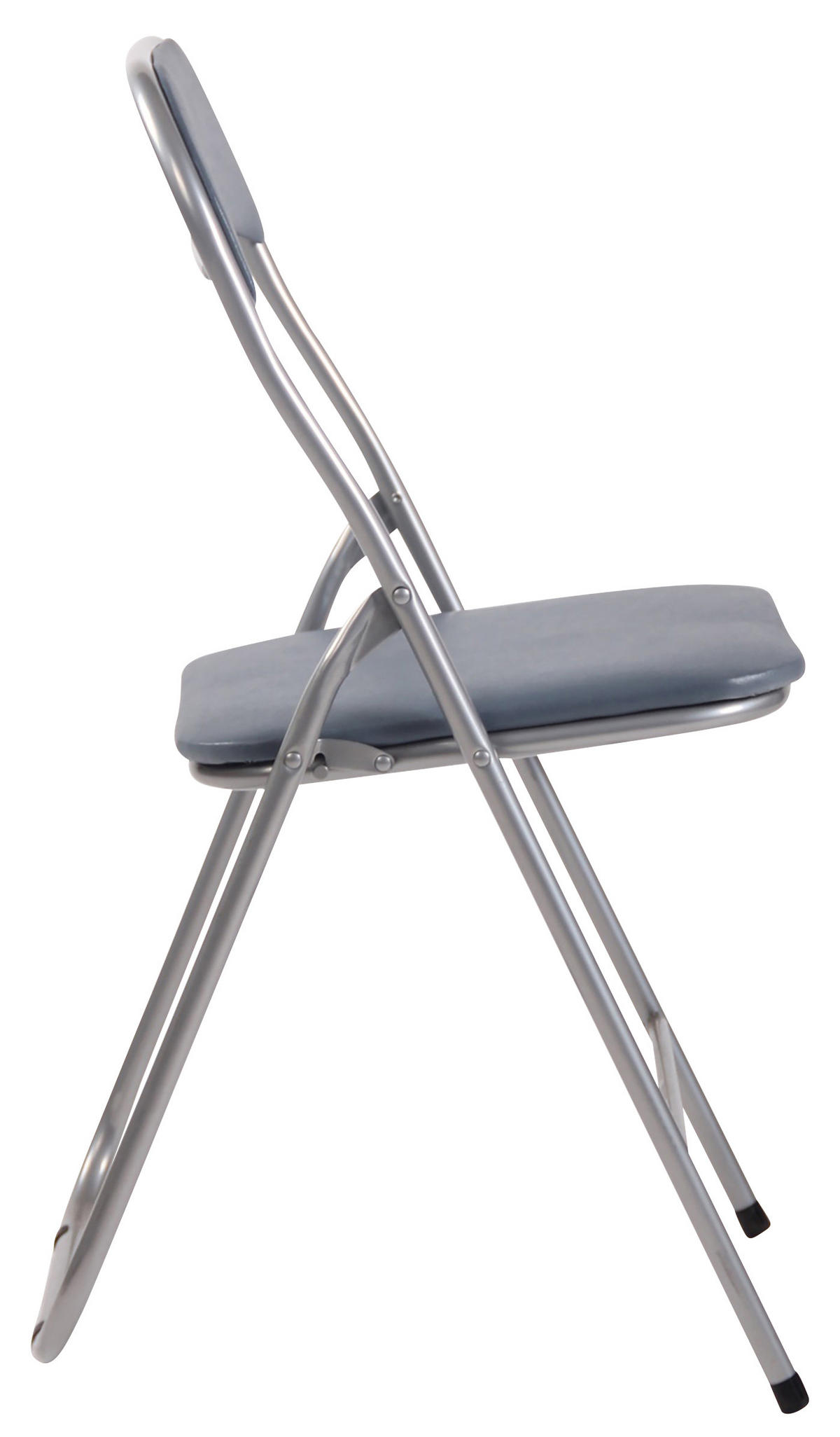 KLAPPSTUHL 2er Set Kunststoff grau/silber - Silberfarben/Grau, Kunststoff/Textil (45/78/45cm) - CLP