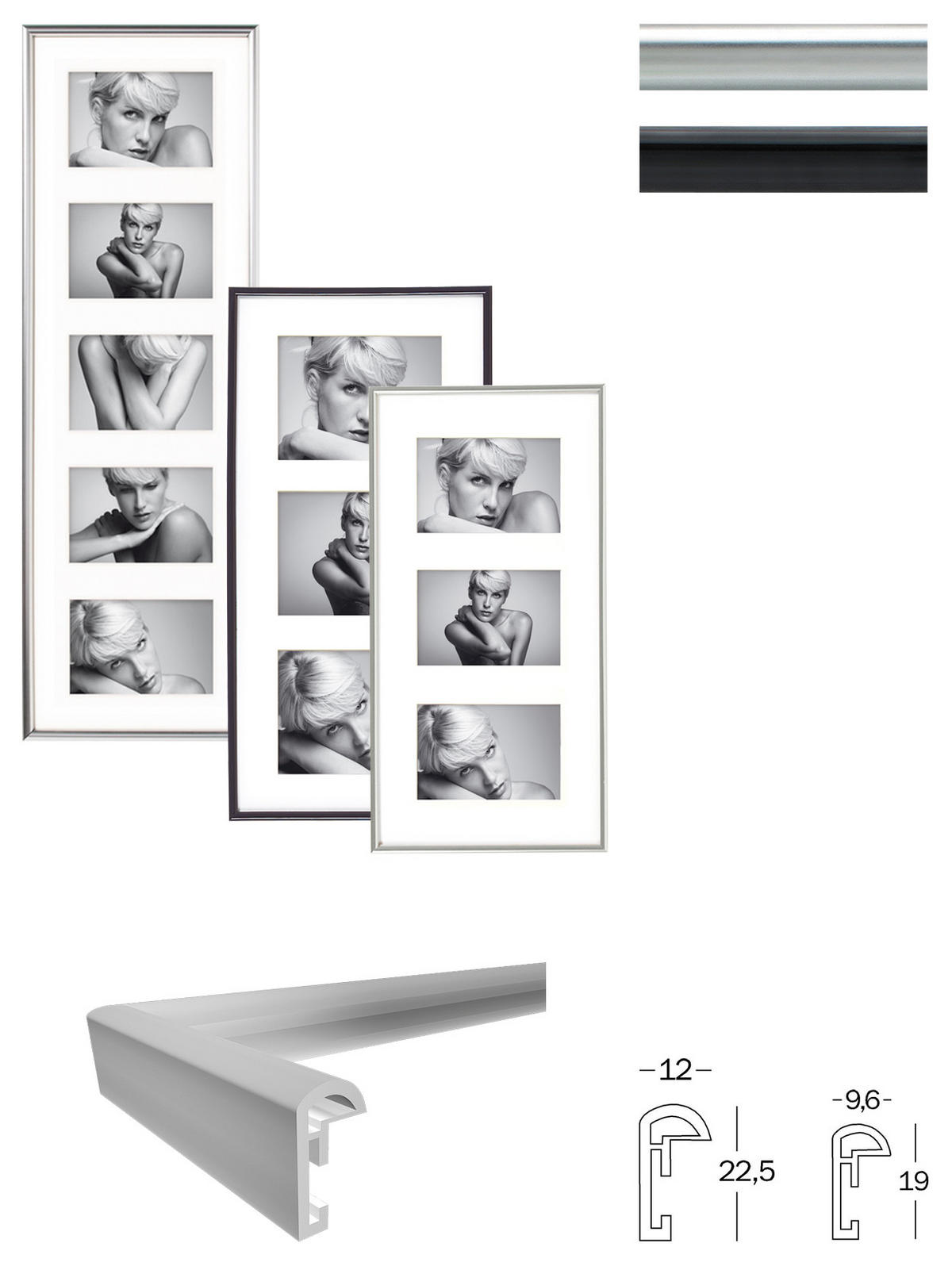 BILDERRAHMEN Galeria Kst.Galerie, 3x13x18 cm, WEISS - Weiß, Kunststoff (26.3/51.6/1.9cm) - walther design