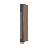 APOTHEKERSCHRANK Fame-Line, Anthrazit Hochglanz/Goldkraft Eiche, 20 cm - Honigeiche/Schwarz Hochglanz, Holzwerkstoff (20/206.8/58cm) - Vicco
