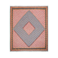 HANDWEBTEPPICH Kelim Senneh Blau 191/160 cm Schurwolle - Blau, Textil (160/191cm) - Looma