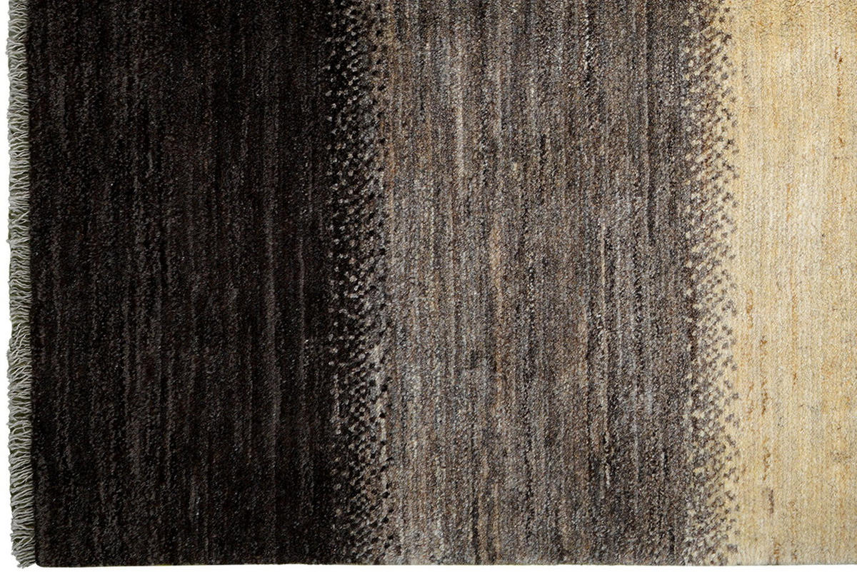 TEPPICH Gabbeh Sonnat Schwarz 196/152 cm Schurwolle - Schwarz, Textil (152/196cm) - Looma