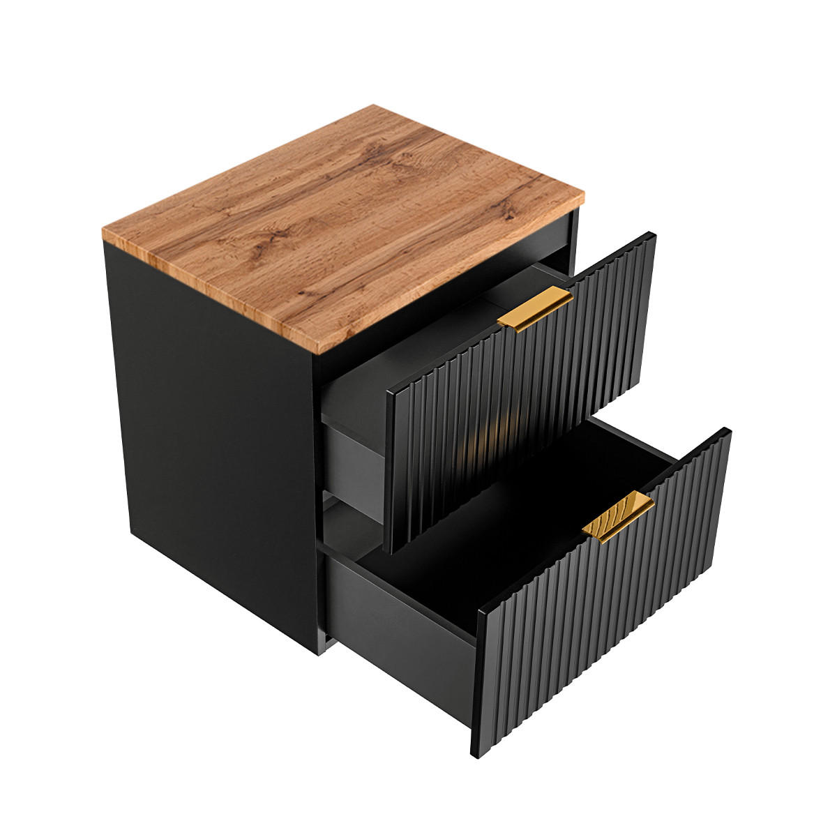 WASCHTISCHUNTERSCHRANK 60.6cm Adriel Schwarz - Schwarz, Holzwerkstoff (60.6/59/46cm) - Petits-meubles