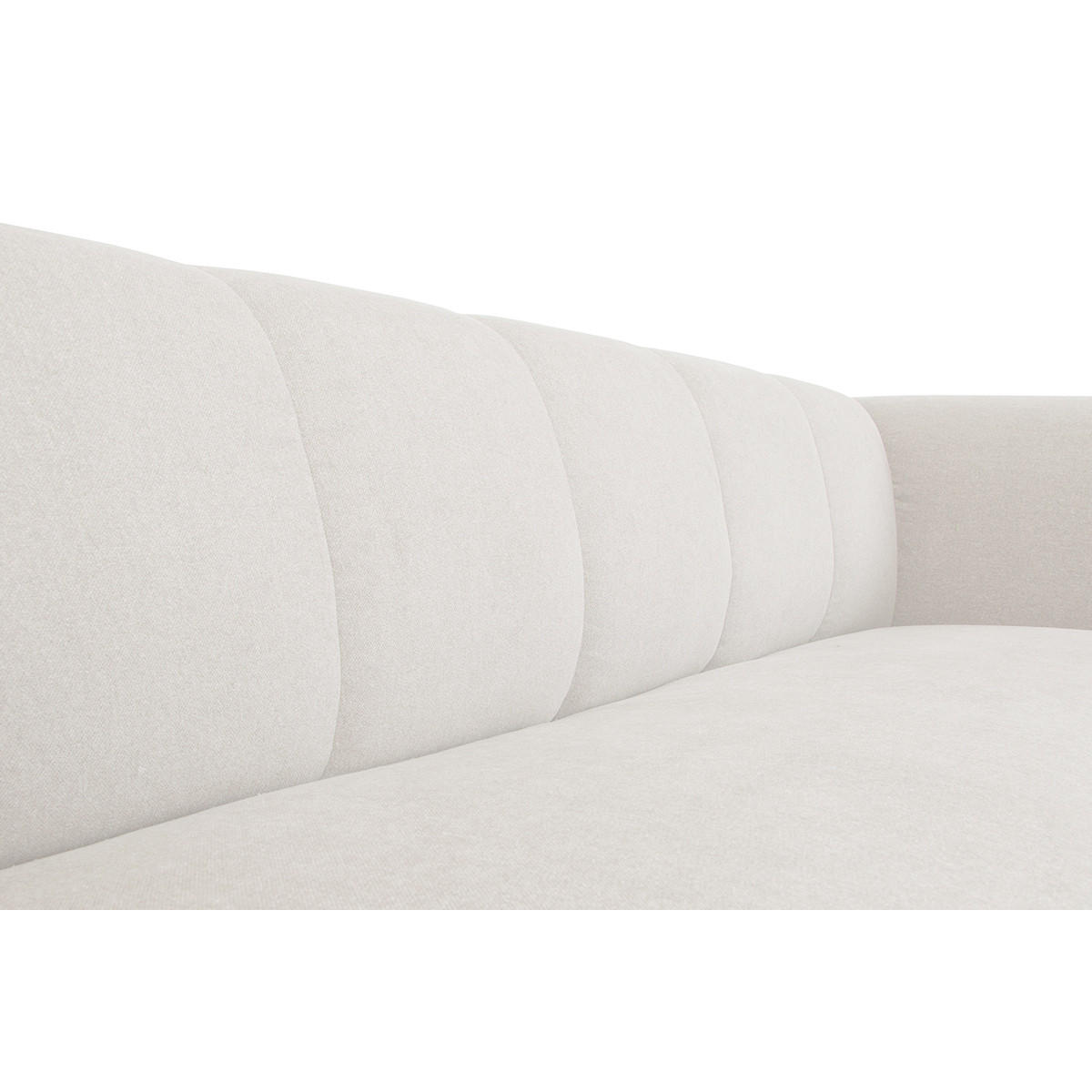 SOFA Hellbeiger Stoff 4-Sitzer OLIVEIRO - Beige, Textil (86/71.5/227cm) - Miliboo