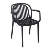 GARTENSTUHL, Schwarz - Schwarz, Kunststoff (57/58cm) - Oviala