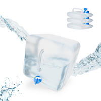 4XWASSERKANISTER - Transparent, Kunststoff/Textil (24/13/25cm) - Relaxdays