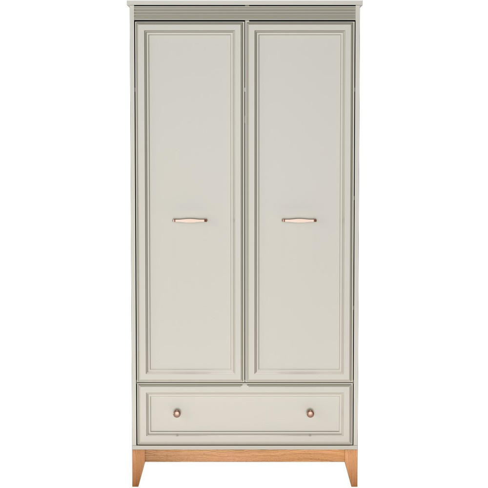 DREHTÜRENSCHRANK Charlott mit 1 Schublade und 2 Türen - Kaschmir/Eichefarben, Holz/Holzwerkstoff (92/193/54.5cm) - Beautysofa
