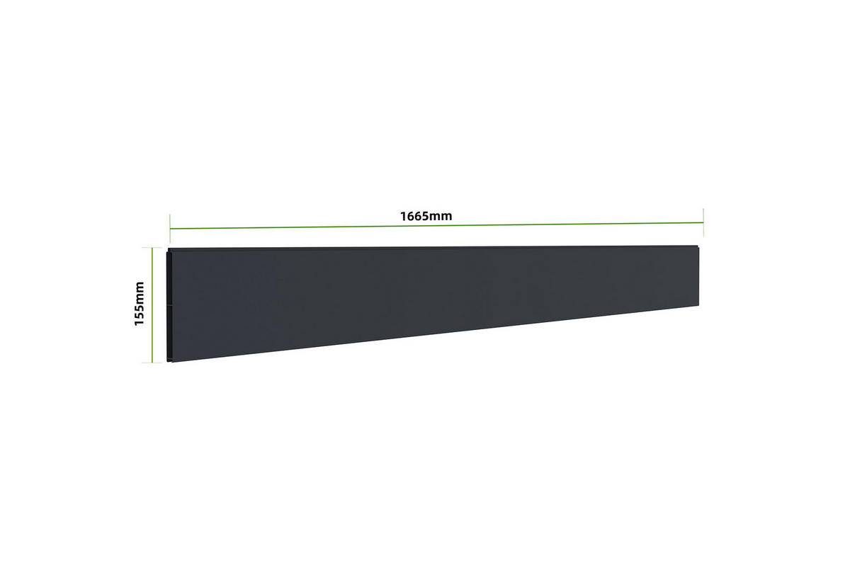 SICHTSCHUTZZAUN 2er-Set Adula grau 1,9m H.170cm aluminium - Grau, Metall (378/166cm) - Casanoov