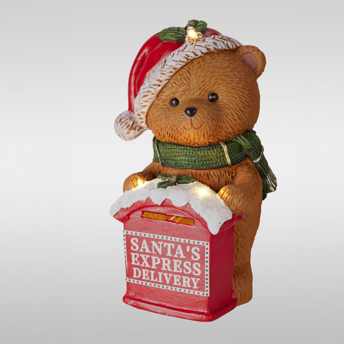 TEDDYBÄREN mit Briefkasten 19,5/19/30 cm - Braun, Stein (19/30/19.5cm) - Home Styling Collection