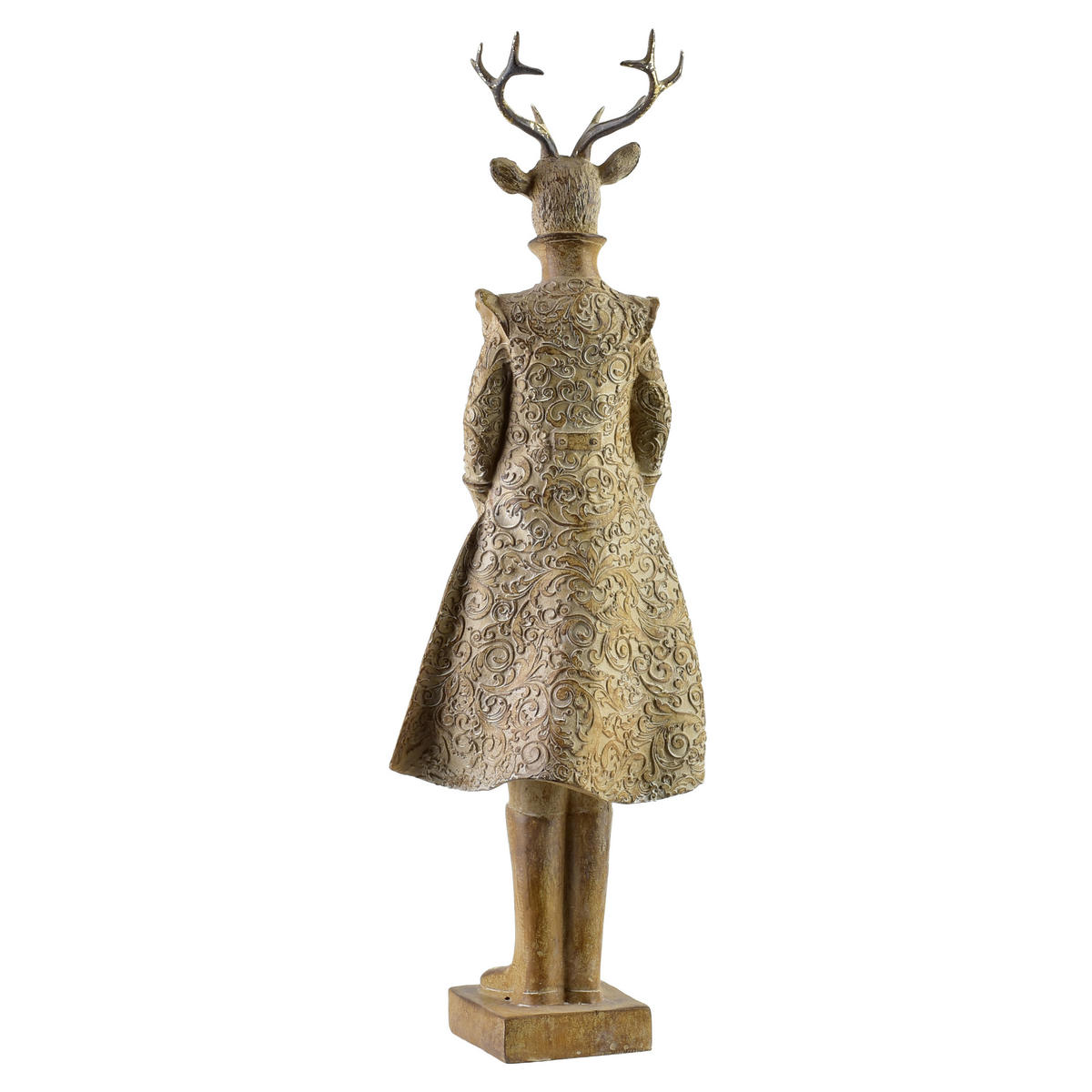 DEKOFIGUR Santa Lila Braun 13,5x10,5x43 cm Kunststoff - Braun, Kunststoff (10.5/43/13.5cm) - Mondex