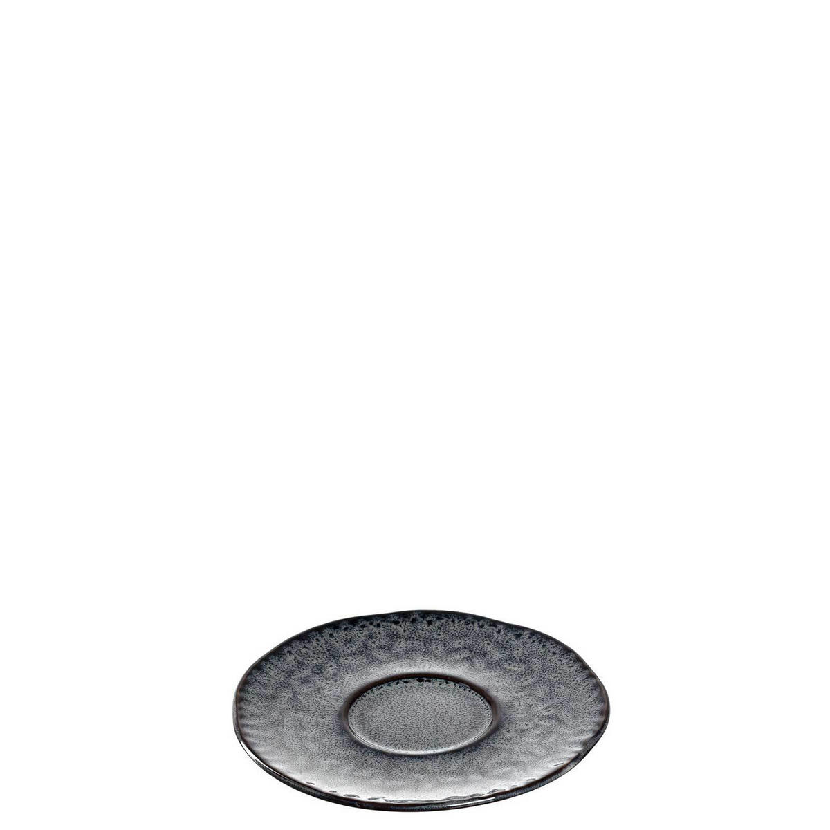 ESPRESSOUNTERTASSEN Matera anthrazit ø 11.0 cm 4er Set - Grau, Keramik (11cm) - Leonardo Living