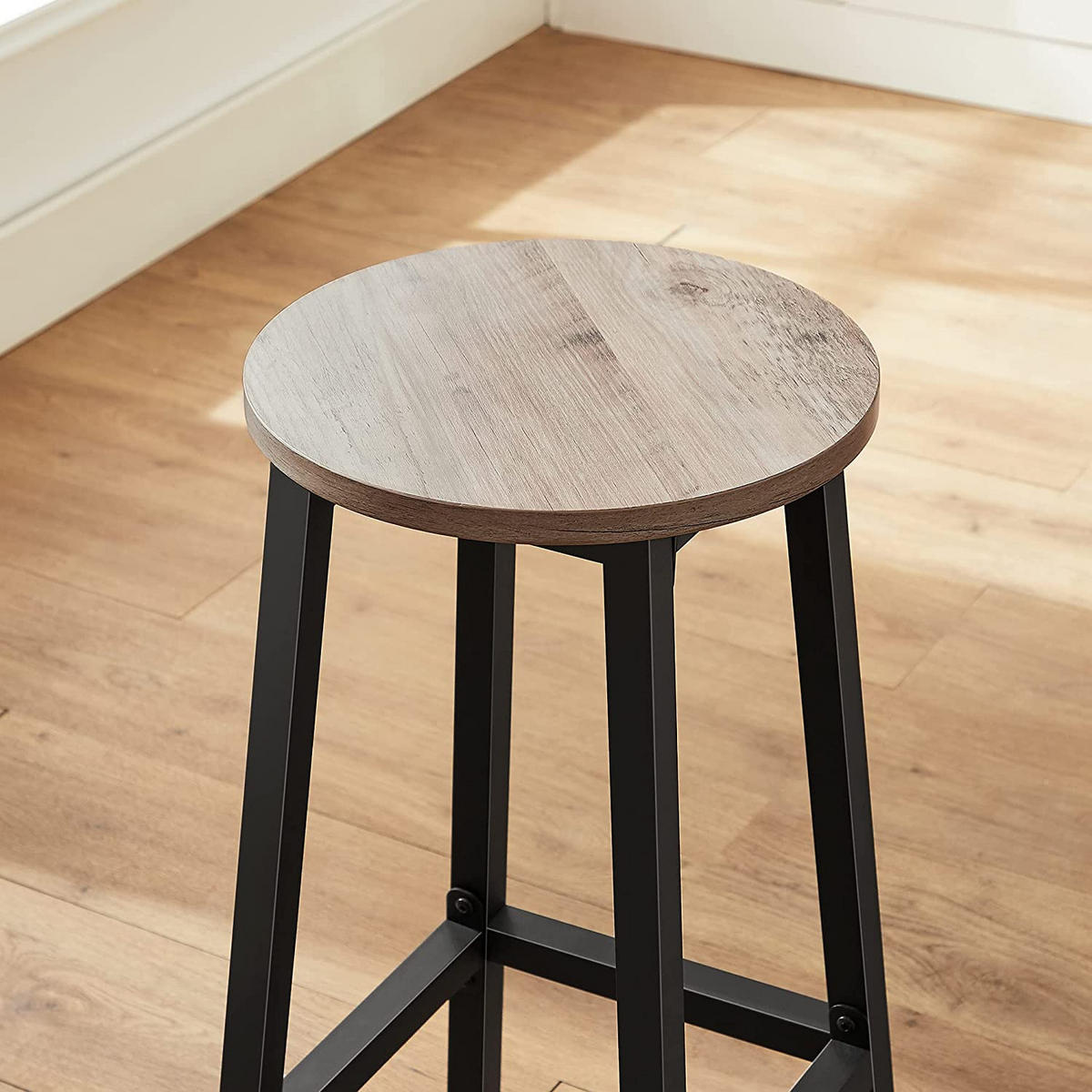 BARHOCKER 2ER-SET - Schwarz, Holzwerkstoff (32/65/32cm) - Hansiro