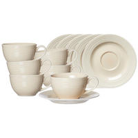 KAFFEETASSEN MIT UNTERTASSEN Levi Beige 220 ml 6er Set - Beige, Keramik (15.5/8/15.5cm) - Ritzenhoff Breker