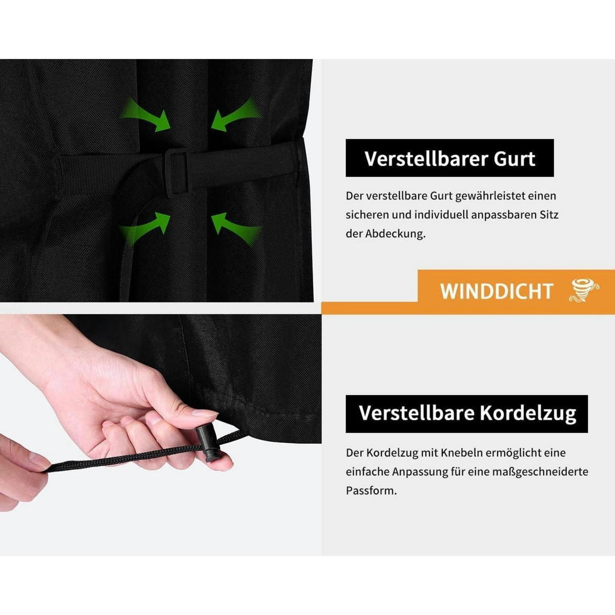 ABDECKUNG für Solardusche 220 cm Schwarz - Schwarz, Textil (67/1/220cm)