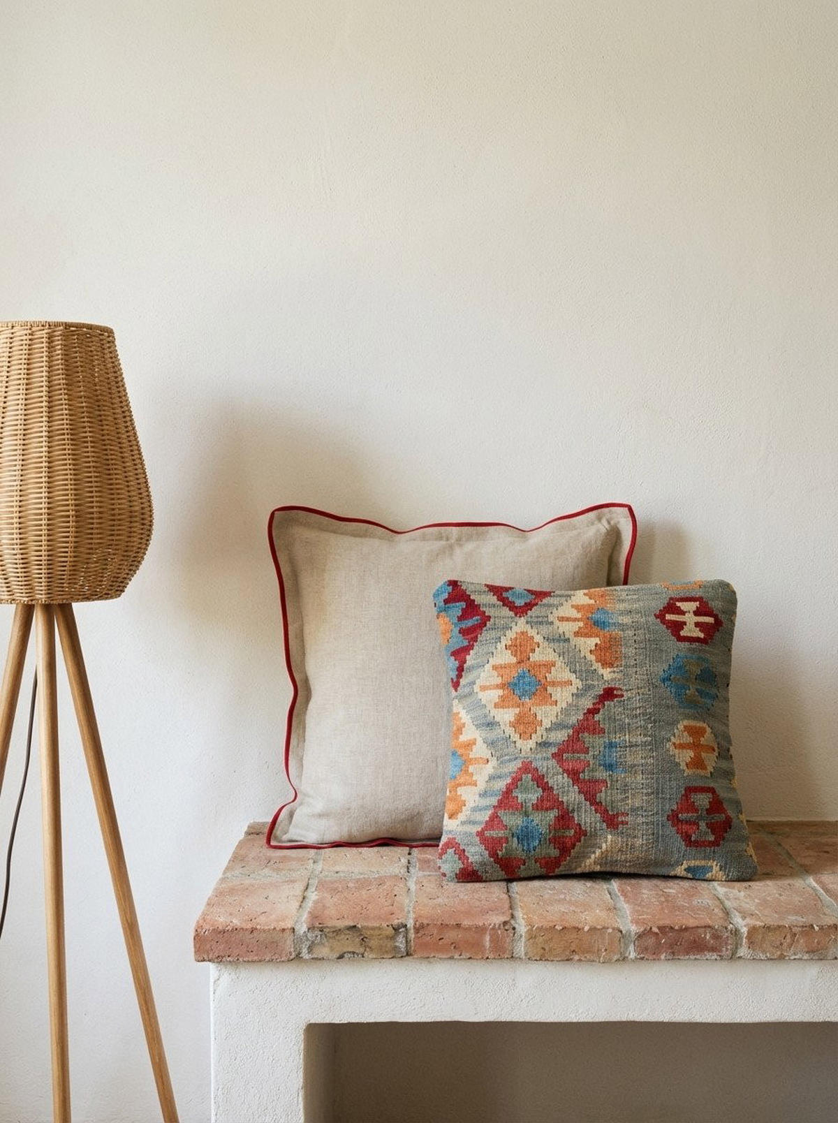 KELIM-KISSEN Mehrfarbig 50/50 cm Schurwolle - Multicolor, Textil (50/50cm) - Looma