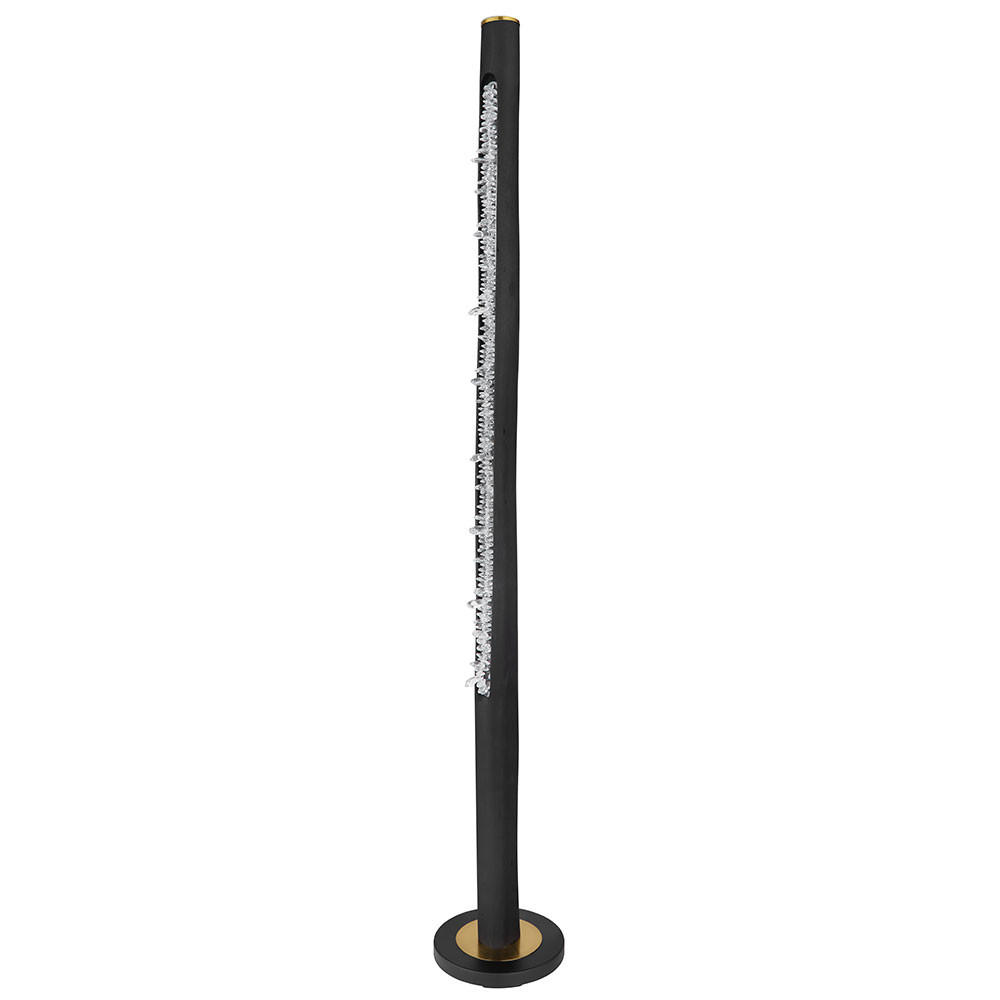 LED STEHLEUCHTE Holz Schwarz - Schwarz, Holz (23/23/151cm) - Globo Lighting