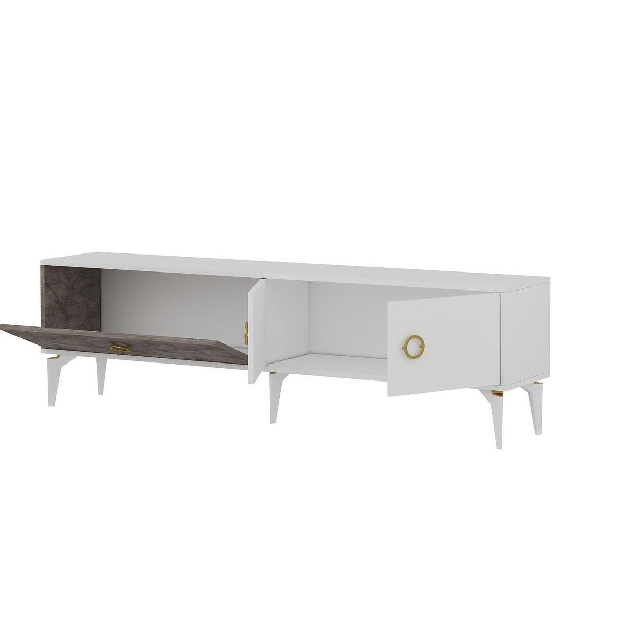 TV-LOWBOARD Avera Beige Weiß 9659 - Beige/Weiß, Holzwerkstoff/Kunststoff (180/52/35cm) - moebel17