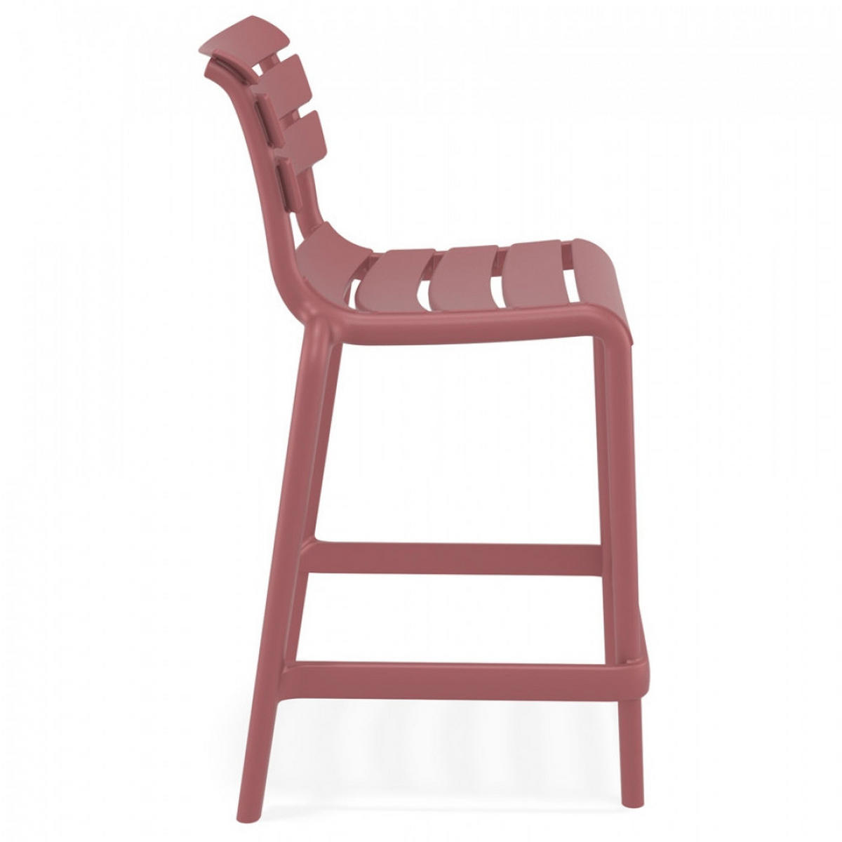 BARHOCKER Rot 52x95x55cm - Rot, Kunststoff (52/95/55cm) - AlterEgo