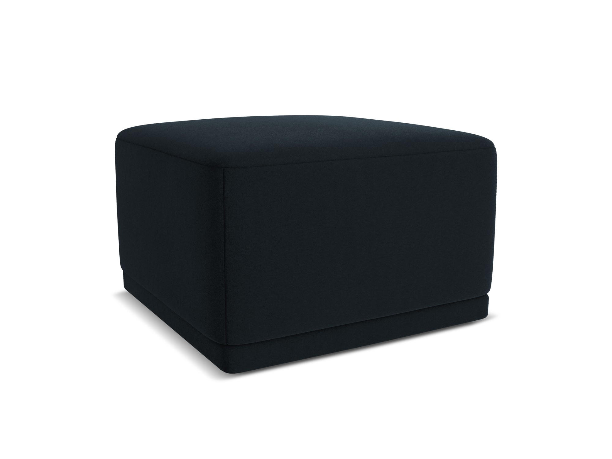POUF Samt Stoff Blau - Blau/Schwarz, Kunststoff/Textil (65/40/65cm) - Makamii