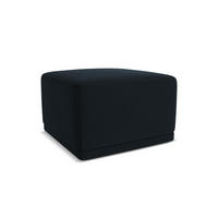 POUF Samt Stoff Blau - Blau/Schwarz, Kunststoff/Textil (65/40/65cm) - Makamii