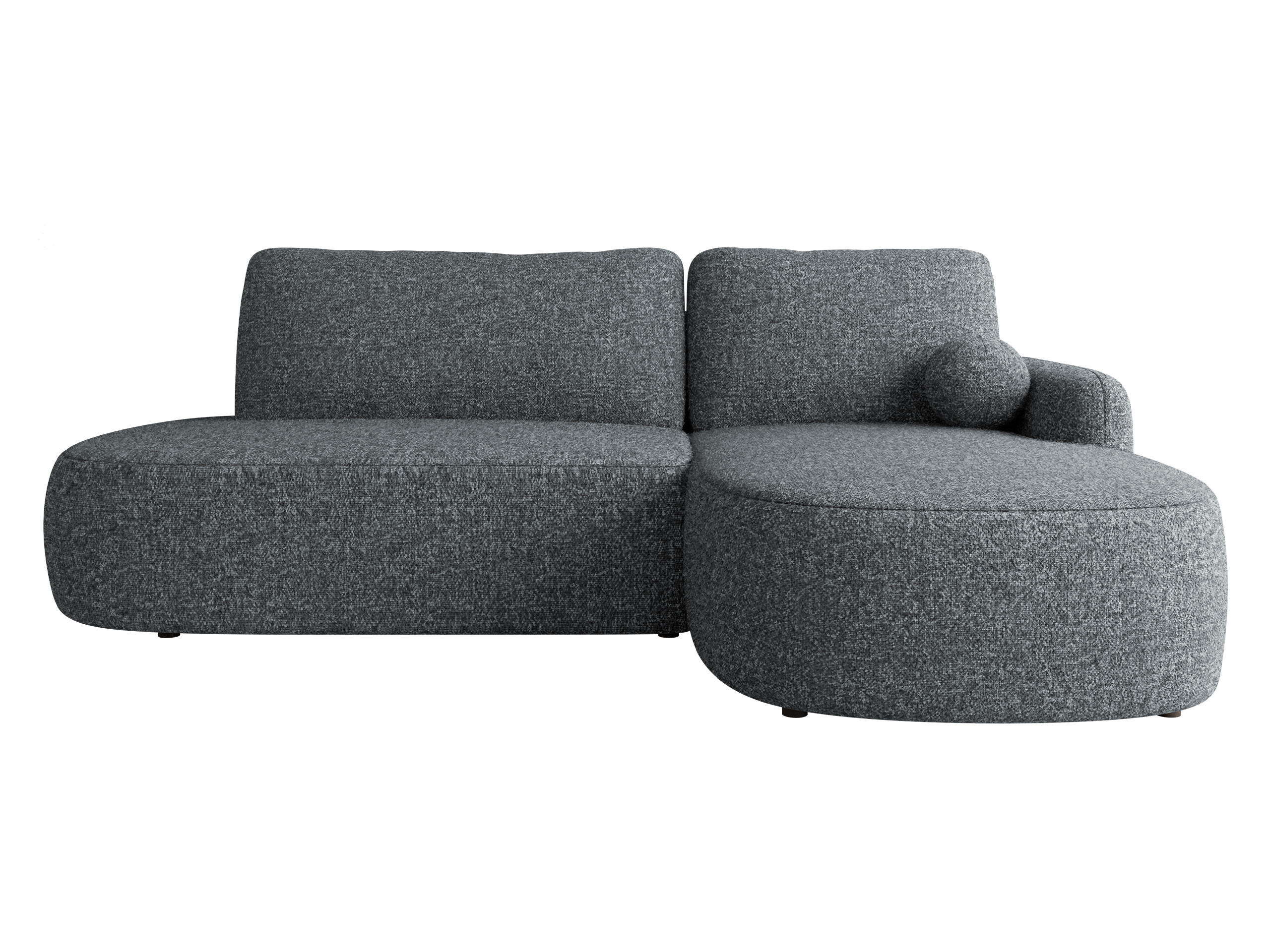 ECKSOFA Loridu O, Seite: Rechts - Dunkelgrau/Schwarz, Holz/Kunststoff (274/174cm) - MIRJAN24