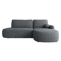 ECKSOFA Loridu O, Seite: Rechts - Dunkelgrau/Schwarz, Holz/Kunststoff (274/174cm) - MIRJAN24