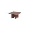 COUCHTISCH quadratisch Bordeauxrot matt 80/80/50 cm - Bordeaux, Holzwerkstoff (80/80/50cm) - designimpex
