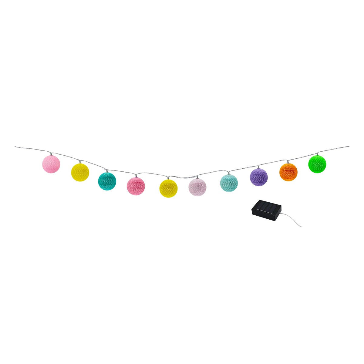 LICHTERKETTE MIMY mehrfarbig - Multicolor, Textil (380/1/1cm) - Lumisky