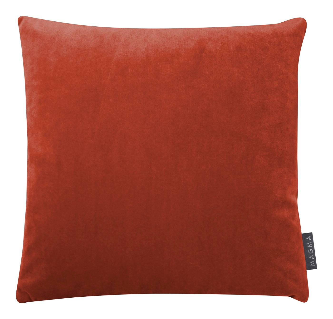 KISSENHÜLLE Samt Uni - Rotbraun, Textil (40/40cm) - Magma Heimtexx