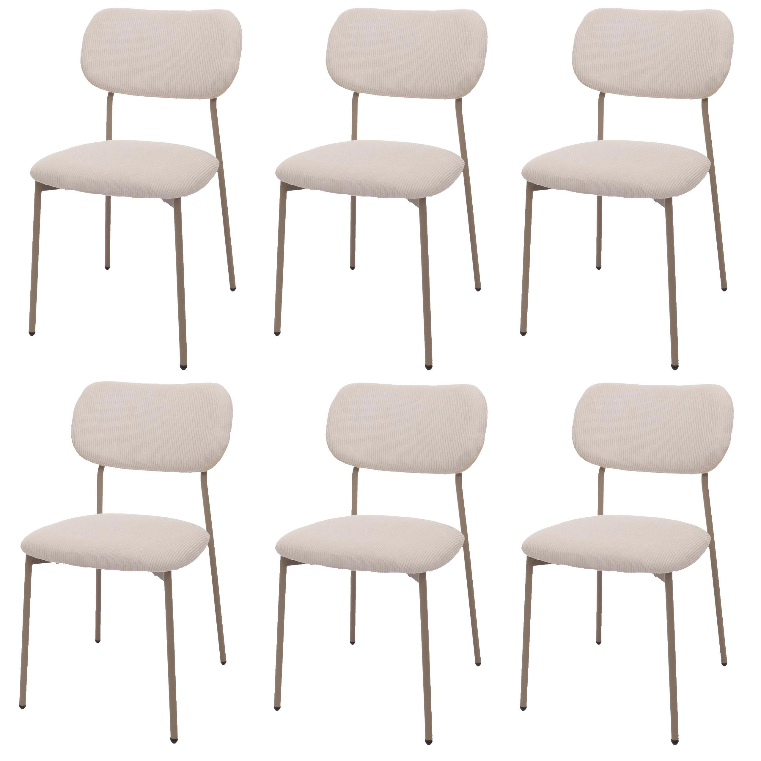 ESSZIMMERSTUHL Beige 6er-Set - Beige, Textil (44/83/52cm) - MCW