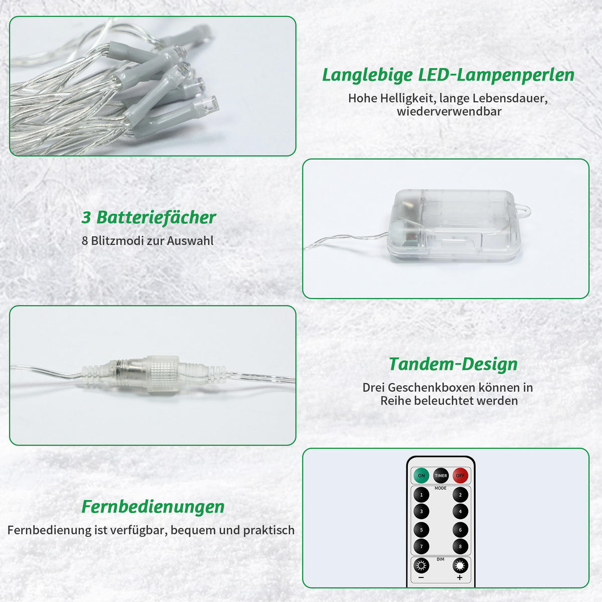 LED-DEKOLEUCHTEN Sparklix 25.5/25.5/25.5cm - Multicolor, Kunststoff (25.5/25.5/25.5cm) - ZMH