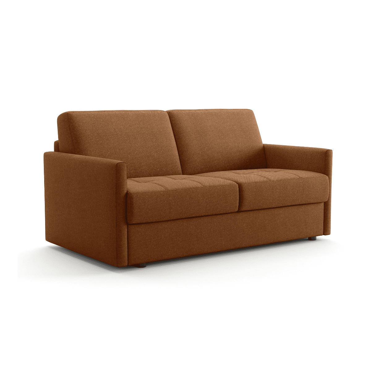 SCHLAFSOFA 3-sitzer mit express-Öffnung in stoff cosenza 87/175/100 cm - Terracotta, Holz (100/87/102cm) - Calicosy