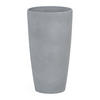 BLUMENTOPF hellgrau rund 23/23/42 cm Abdera - Hellgrau, Stein (42cm) - Beliani
