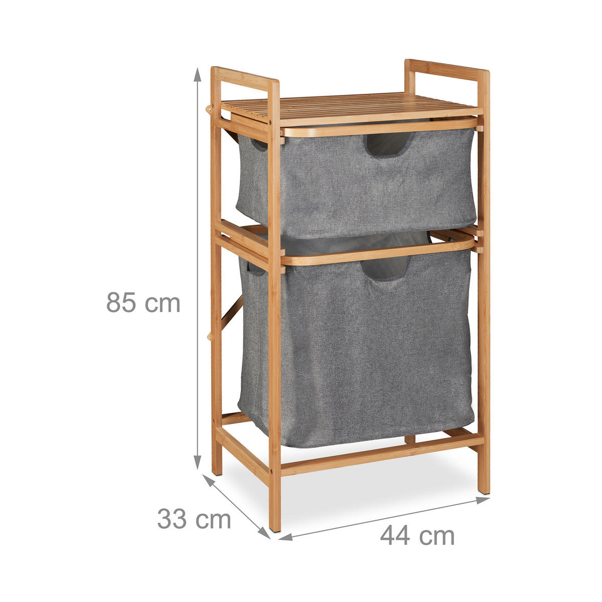 STOJAN na bielizeň - viacfarebná, drevo/textil (44/84.5/33cm) - Relaxdays