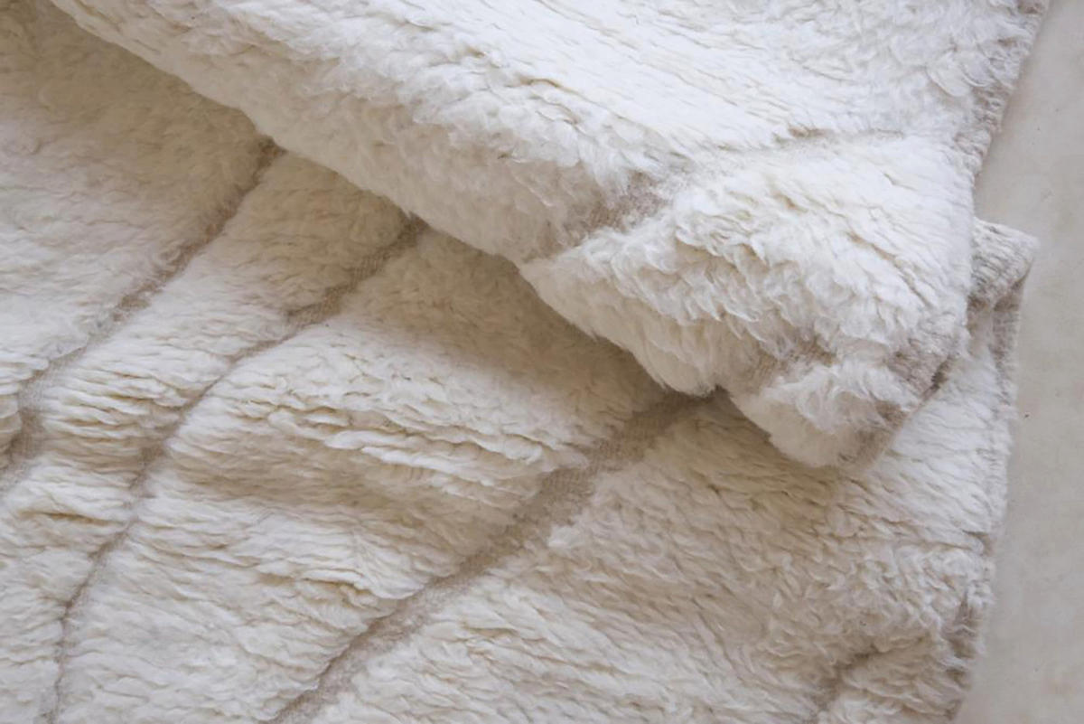 BERBERTEPPICH aus Marokko aus reiner Wolle 250x 300 cm - Weiß, Naturmaterialien (250/300cm) - AFK Living
