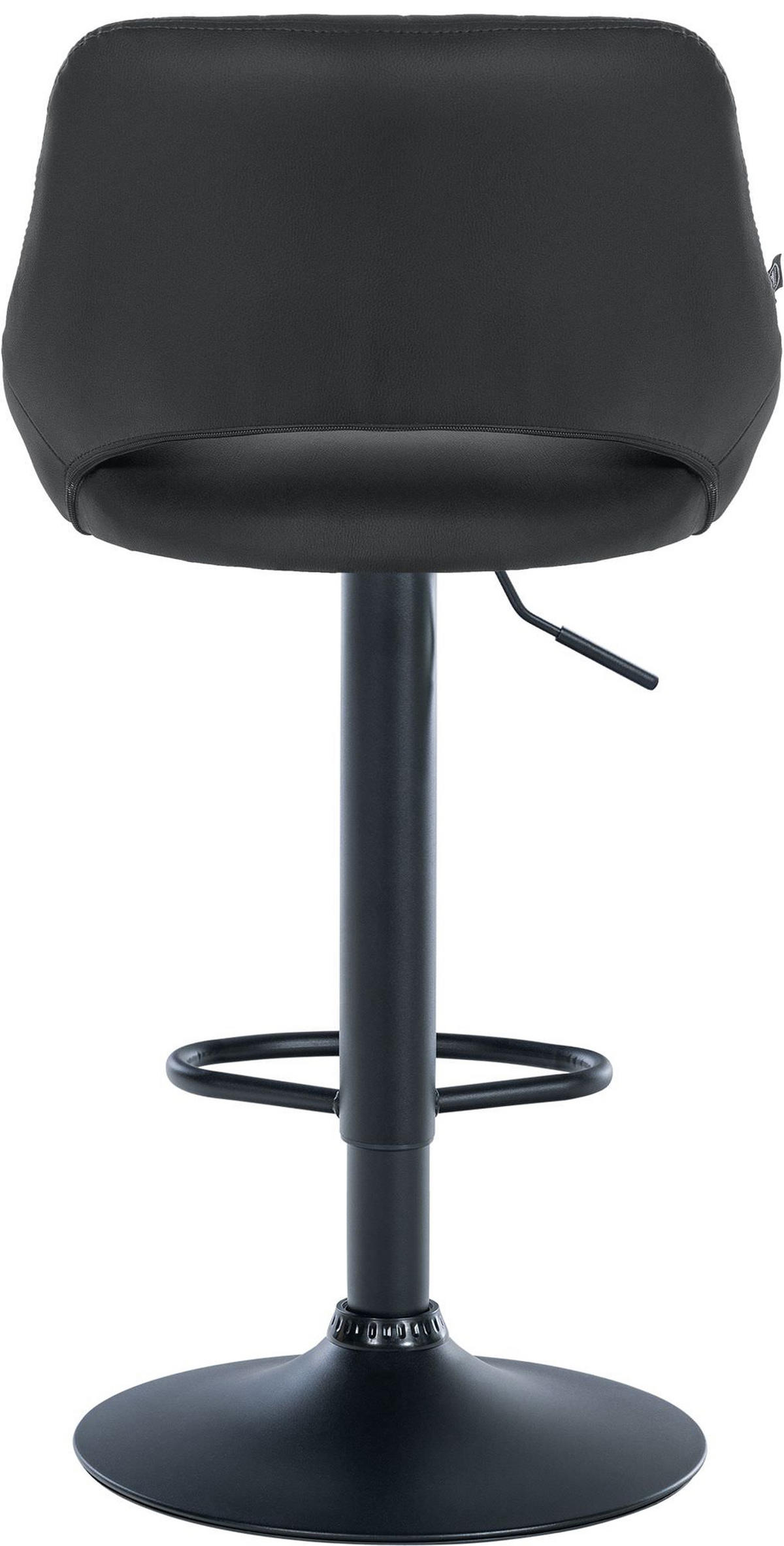 BARHOCKER 2er Set Milos Kunstleder B schwarz - Schwarz, Kunststoff/Metall (47/106/48cm) - TPFLiving