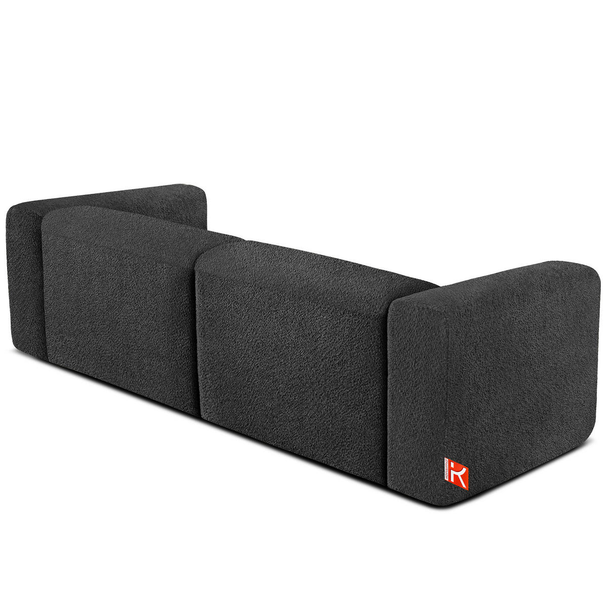 2,5-SITZER SOFA BUFFO, Dunkelgrau - Dunkelgrau, Holz/Holzwerkstoff (250/73/96cm) - KONSIMO®