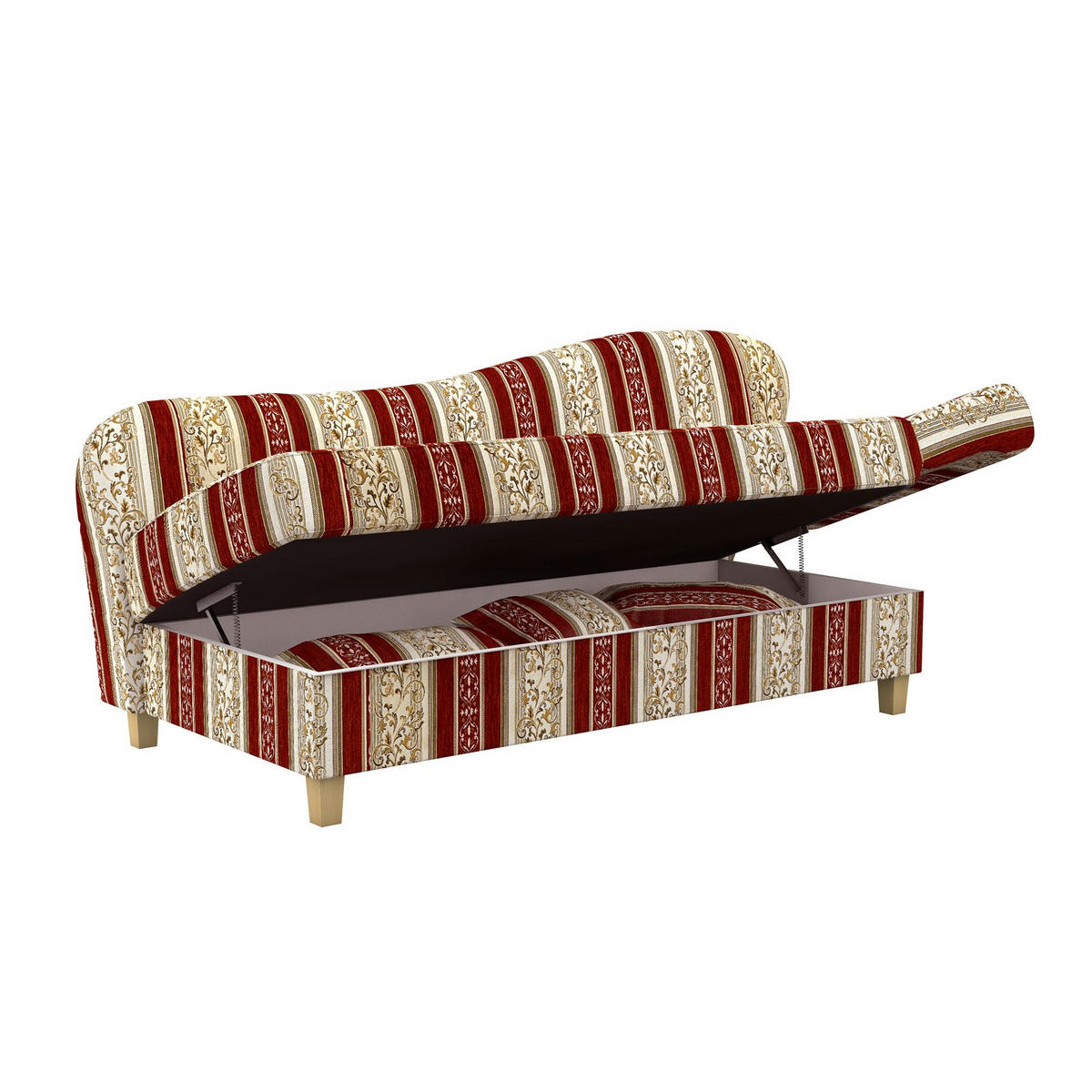 RECAMIERE Armlehne rechts Katia Chenille rot - Rot, Kunststoff (190/88/82cm) - 58aufmkessel