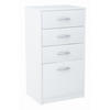 KOMMODE mit 4 Schubladen Weiß 45/35/85 cm - Weiß, Holzwerkstoff (45/85/35cm) - Matkam Möbel